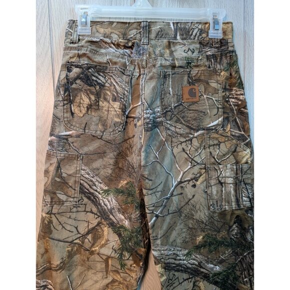 Carhartt Camouflage Pants Boys Size 14 Straight Leg Realtree Hunting Camo - Picture 5 of 9